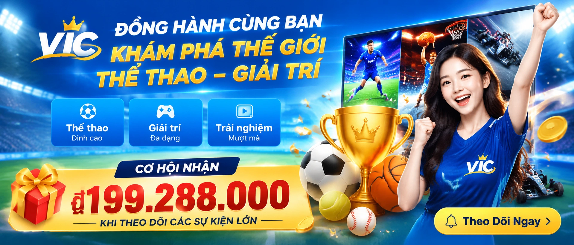 Giao diện ưu đãi và VIP trên vic.com.bz