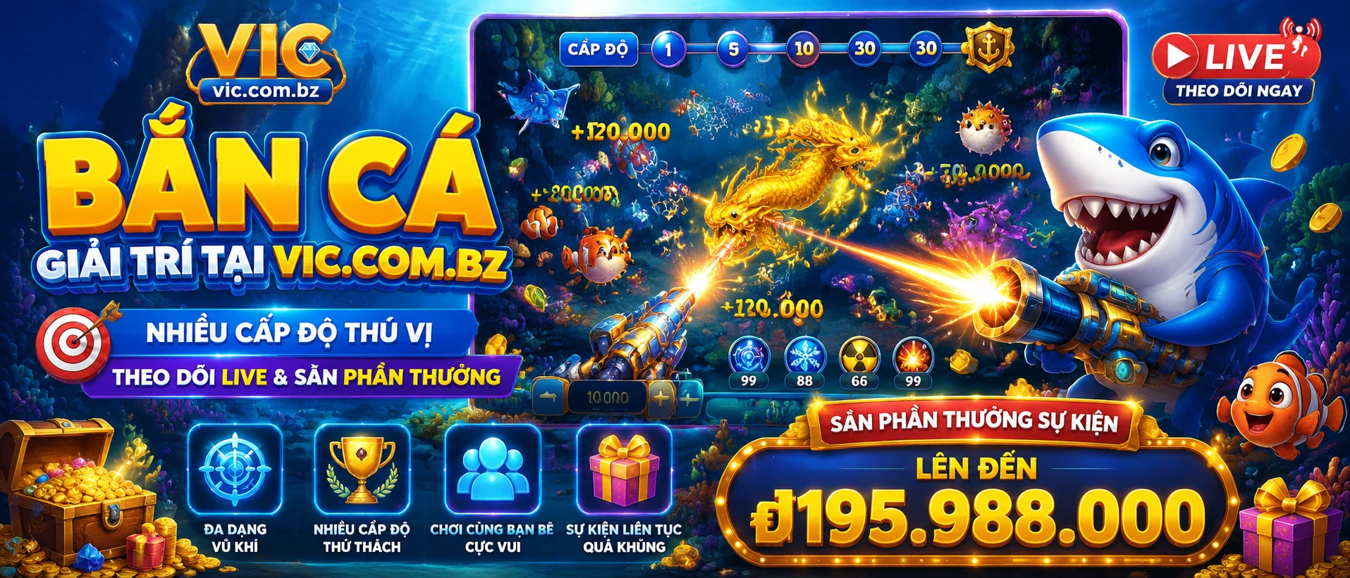 Giao diện bắn cá mobile và sảnh game
